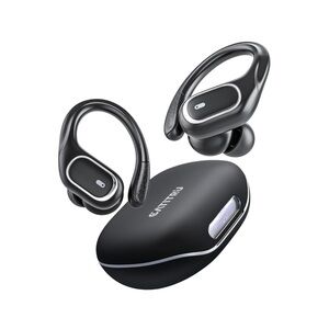 Black Wireless Earbuds with Ear Hooks